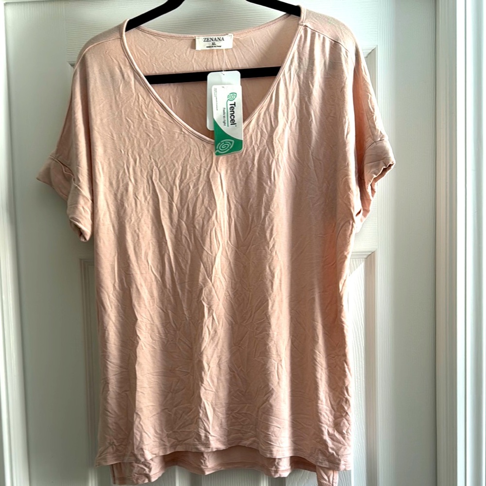 Zenana Outfitters Women's Pink Top XL